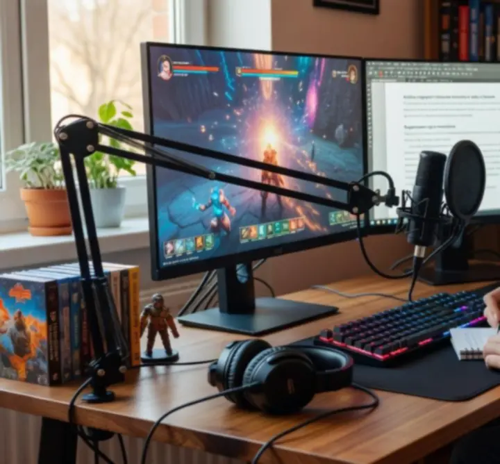 Redaktor Gamer Tips Pro przygotowujący poradnik dla graczy