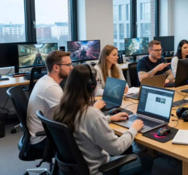 Zespół Gamer Tips Pro omawiający nowe poradniki dla graczy